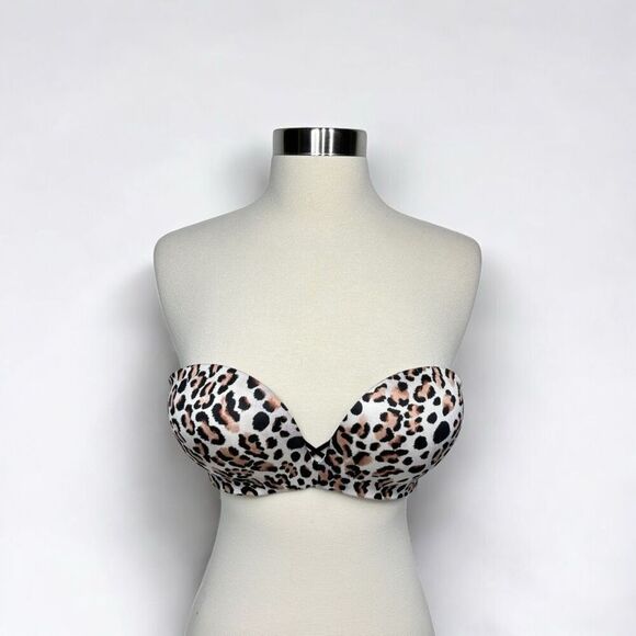 Victoria’s Secret Very Sexy Bombshell Push Up Convertible Bra Leopard Padded 34B - Picture 1 of 3